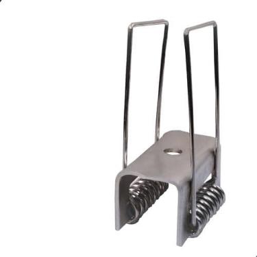 Imagem de 10 Presilhas Gafanhoto P/Perfil Led Embutir + Parafusos