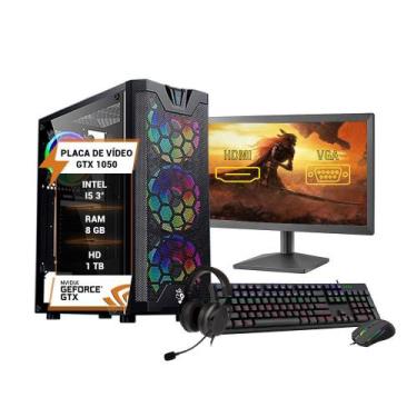 Imagem de Pc Gamer Completo I5 3 Gtx 1050 Ram 8Gb Hd 1Tb Ssd 120Gb - Wj Info