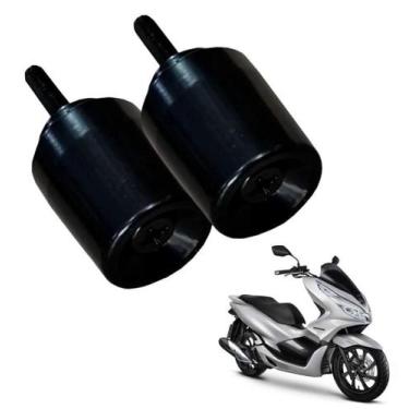 Imagem de Par Peso Pezinho De Guidão Preto Pcx 150 De 2019 Ate 2021 - Ma Cross