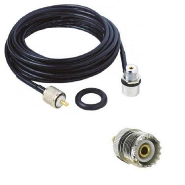 Imagem de Cabo Coaxial Rg58 5,5 metros + Adaptador Conector Sma Femea x Uhf Feme
