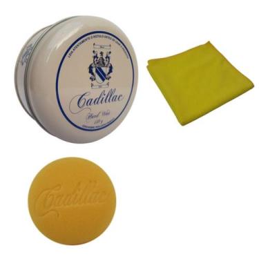 Imagem de Cera de Carnauba Hard Branca Cadillac 150g Toalha Microfibra 40x40cm P