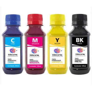 Imagem de Kit 4 Tinta Compatível HP T520 T525 T530 711 de 100ml CMYK Pigmentado 