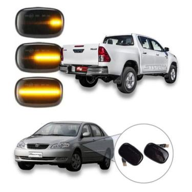 Imagem de Par Pisca Seta Sequencial Toyota Hilux Corolla Sw4 Fielder lâmpada lat