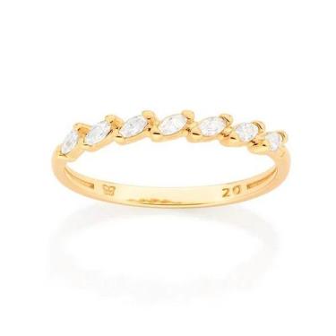 Imagem de Anel banhado ouro 3x 24k 18k e 22k feminino rommanel fino skinny crave