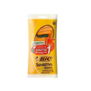 Imagem de Kit Aparelho de Barbear Bic Sensitive Shave  ps com 12