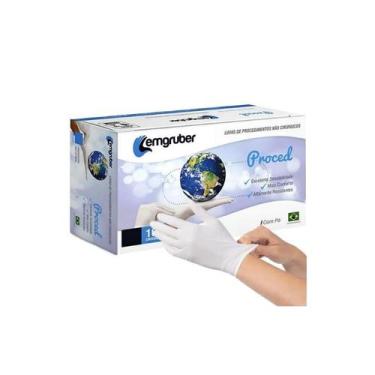 Imagem de Luva de Procedimento Não Estéril com Pó Látex M Lemgruber - CX. C/ 100