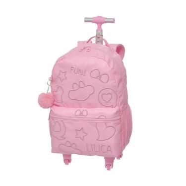 Imagem de Mochila de Rodinhas Pacific Lilica Ripilica LoveIt Crush Rosa-Feminino