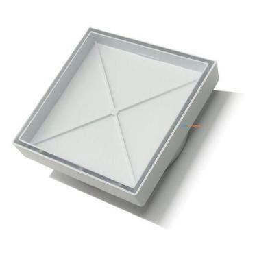 Imagem de Ralo Quadrado 15x15 Invisível Oculto Branco Inseto Sifonado - Estrela 