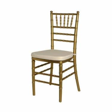 Imagem de Cadeira Eventos Tifany Primeira Linha Dourada Madeira Maciça - LUXdéco
