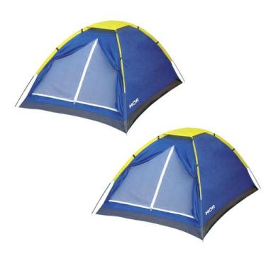 Imagem de 2 Barracas para Camping e Praia 4 Lugares Azul Tipo Iglu - MOR
