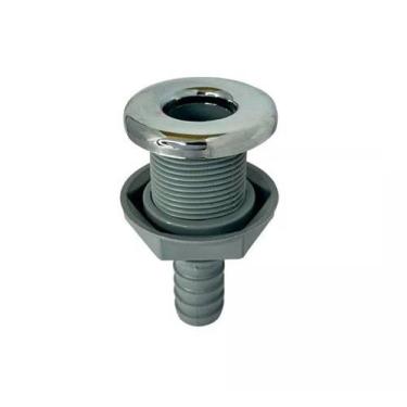 Imagem de Saída De Costado ABS Reta Bomba De Porão 3/4" Capa Cromada - NOSTER