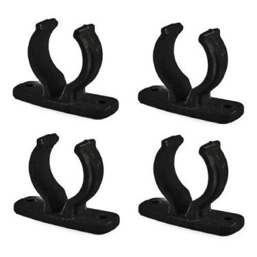 Imagem de Kit 4 Suporte Porta Remo Curto Preto Barco Lancha Caiaque - Noster Náu