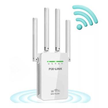 Imagem de Potência Branca: Repetidor Wifi 2800m com 4 Antenas e Amplificador de 