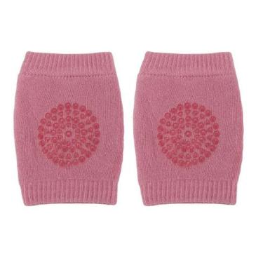 Imagem de Joelheira Infantil Antiderrapante Rosa Flexível Buba