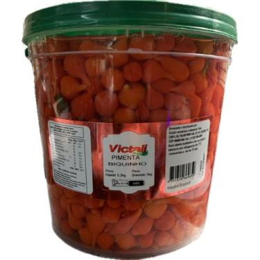 Imagem de Pimenta Biquinho Em Conserva Balde (liq.3,2kg/dren.1,8kg) - victali