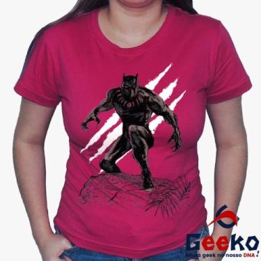 Imagem de Baby Look Pantera Negra 100% Algodão - Wakanda Forever - Black Panther