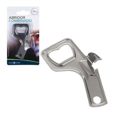 Imagem de Kit 10 Abridor De Latas E Garrafas 9cm Aço Inox Original - Atacado - A
