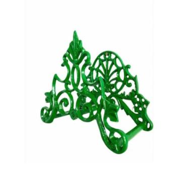 Imagem de Suporte Enrolador Mangueira Jardim Provençal Aluminio Verde - Funditex