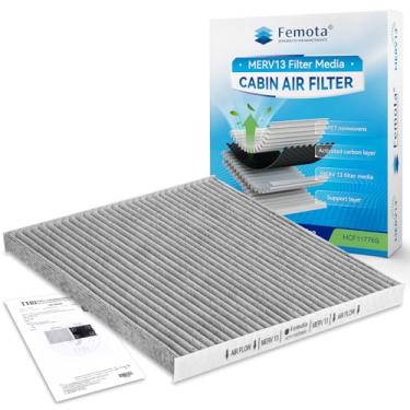 Imagem de Femota Filtro de ar de cabine MERV 13 com carvão ativado, CF11776 para Nissan Maxima, Murano, Pathfinder, Altima Sedan; Infiniti JX35, QX60; OE: 27277-3JC1C, 27277-9NM0A.