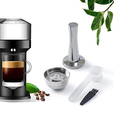 Imagem de Cápsulas de café reutilizáveis Vertuo recarregáveis apenas para máquina de café VertuoLine Next, tampa de aço inoxidável BENFUCHEN nova versão, cápsulas recarregáveis fazem café crema de 230 ml, 1 cápsula 1 adulteração