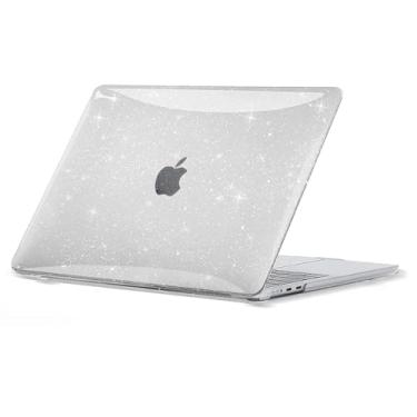 Imagem de EooCoo Capa compatível com MacBook Air de 13,6 polegadas M2 M3 M4 2022 2024 2025 A2681 A3113 A3240 com Touch ID, Mac 13 capa rígida de plástico Cover Case protetora - Criança de brilho. Vidro