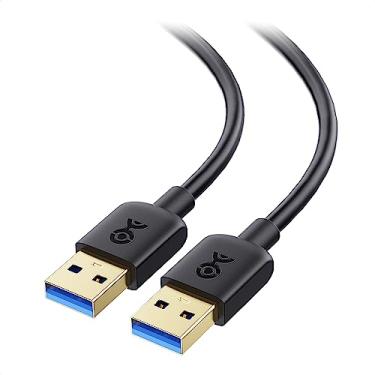 Imagem de Cabo USB para USB (cabo USB macho para macho) em preto – 1,82 m