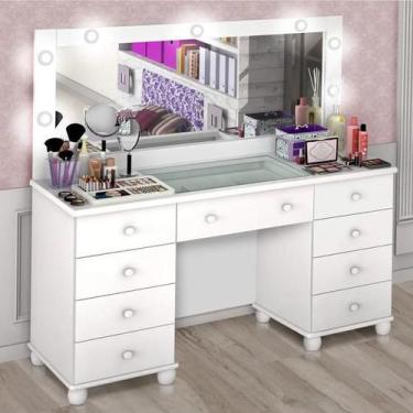 Imagem de Penteadeira Camarim 9 Gavetas Luxo Com Leds - Planet Baby