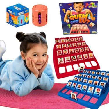 Imagem de Jogo Quem Sou Eu Kit Brinquedos educativos Presente menino 5 anos criança menina Jogos didáticos infantil + Cilindro Mágico Latinha Mágica Jogos de tabuleiro Brinquedo criança 5 anos Presente