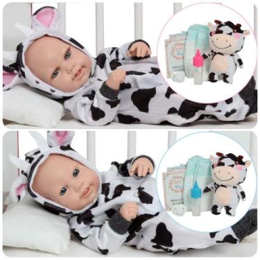 Imagem de 2 Boneca Reborn Bebê Menina Menino Com Vários Acessórios - Cegonha Reb