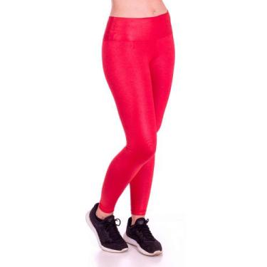 Imagem de Legging Suplex Cirrê Cintura Média Vermelho Feminino Academia - Adora!