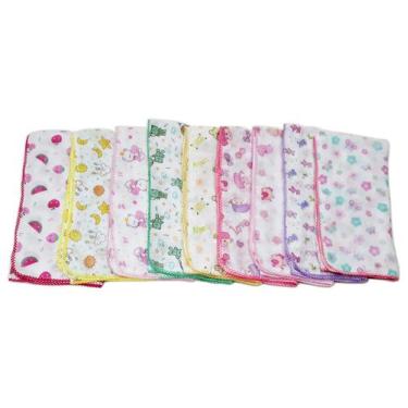 Imagem de Fralda Luxo Estampada 70x70cm Com Crochê - Dugu, Feminino