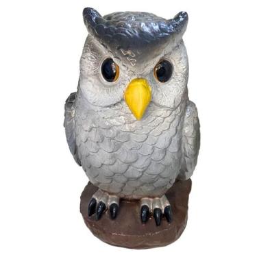 Imagem de Escultura Estatueta Coruja em Resina Realista Espanta Passáros - LZ De