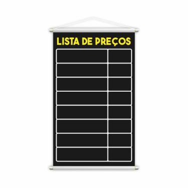 Imagem de Banner Lista de Preços Tabela Vendas Serviço Lona Grande - PlimShop