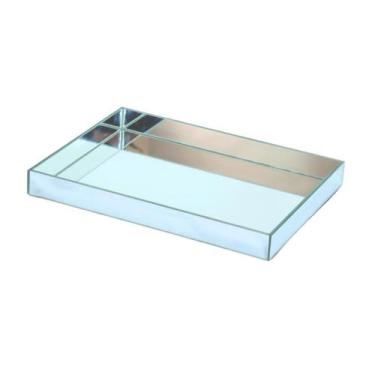 Imagem de Bandeja Decorativa De Vidro Aparador Para Taças De Cozinha - Zefter De