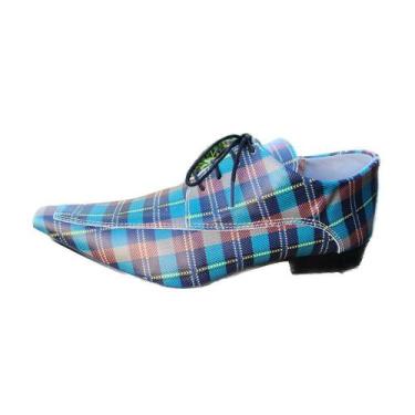 Imagem de Sapato Italiano Em Couro Xadrez Verde Edição Especial Ref: 1349 - ART 