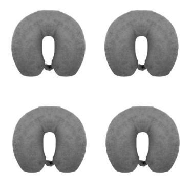 Imagem de Kit 4 Travesseiros de Viagem - Fibrasca, Preto