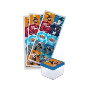Imagem de Adesivo Quadrado para Lembrancinha Festa Naruto - 30 unidades - Festco