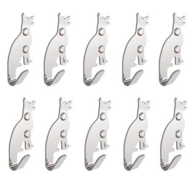 Imagem de Kit 10 Ganchos De Parede Decorativo Pendurador De Bolsa C.C - MetalCro