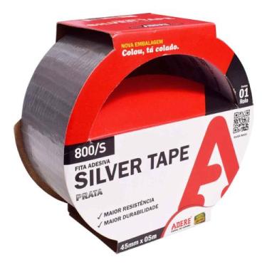 Imagem de Fita Adesiva Silver Tape Prata 25mmx0,5m - Adere