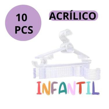 Imagem de KIT 10 Cabide Infantil Titureiro De Luxo Executivo Reforçado Organizar