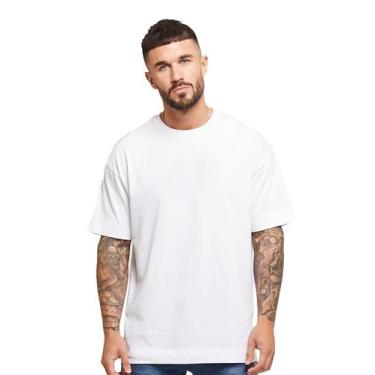 Imagem de Camiseta Masculina Básica Lisa Moderna Branca 100% Algodão 30.1 - Di N