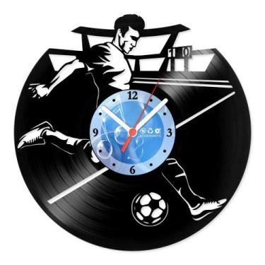 Imagem de Relógio De Parede Disco Vinil Esportes - Jogador de Futebol - VES-053 