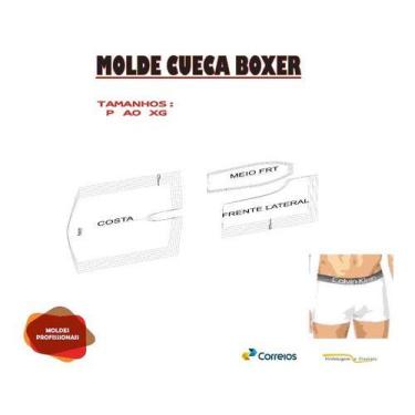 Imagem de Molde Cueca Box Dia Dos Pais P Ao Xg Fracionado  - Modelagem e Diverso