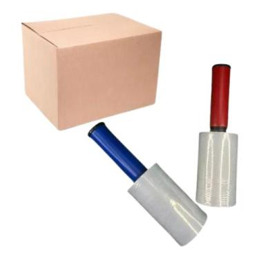 Imagem de 25 Filme Stretch Com Cabo Giratório Embala Tudo 120 Metros - Tutti Sup