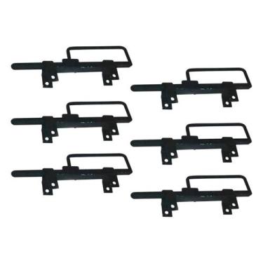 Imagem de Kit 6 Trincos Cavalo com Alça Portão Porteira em Aço 370mm - Metasal