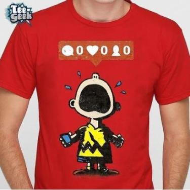 Imagem de Camiseta Do Snoopy Charlie Brown Forever Alone-Masculino