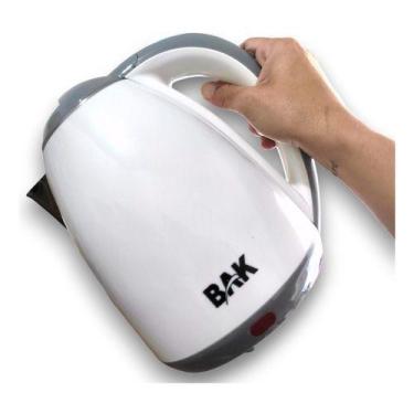 Imagem de Chaleira Elétrica Plastica Jarra Chá Café Ferver Agua - Bak, Branco, 1