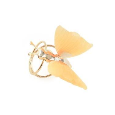 Imagem de Porta Guardanapo Borboleta Pedra Calcita Âmbar - Charm Decor Stones