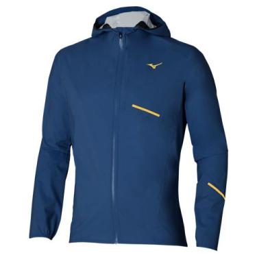Imagem de Jaqueta de Corrida Masculina Waterproof 20K ER - Mizuno, Azul, G