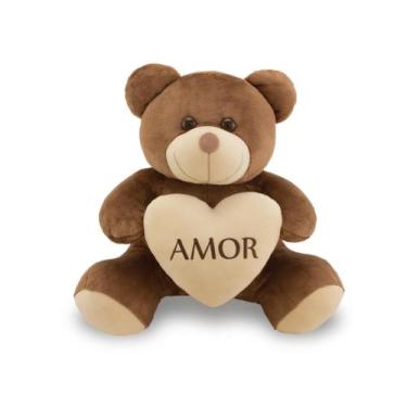 Imagem de Urso de Pelúcia 45cm com Coração - Toybrink